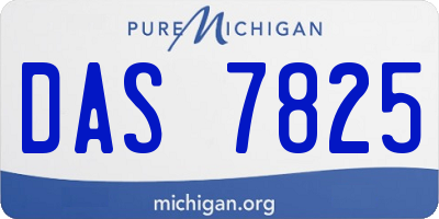 MI license plate DAS7825