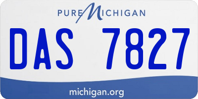 MI license plate DAS7827