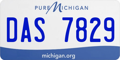 MI license plate DAS7829