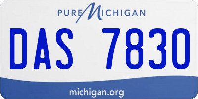 MI license plate DAS7830