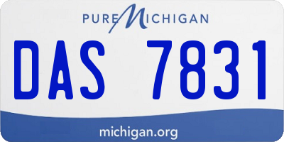 MI license plate DAS7831