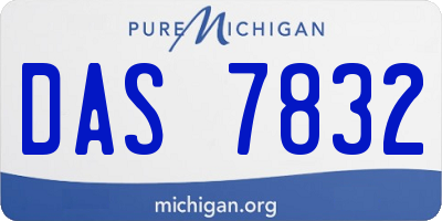 MI license plate DAS7832