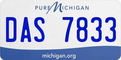 MI license plate DAS7833