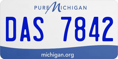 MI license plate DAS7842