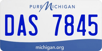 MI license plate DAS7845