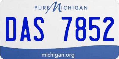 MI license plate DAS7852