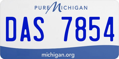 MI license plate DAS7854