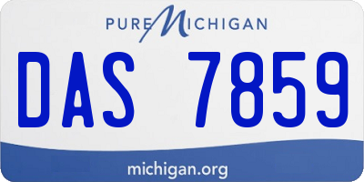 MI license plate DAS7859