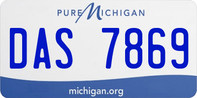 MI license plate DAS7869