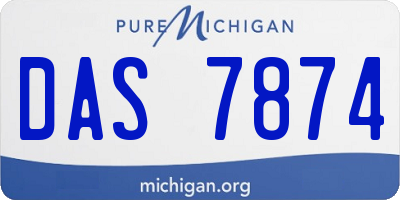 MI license plate DAS7874