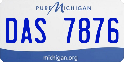 MI license plate DAS7876