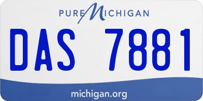 MI license plate DAS7881