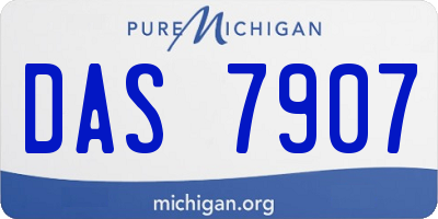 MI license plate DAS7907