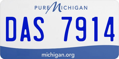 MI license plate DAS7914