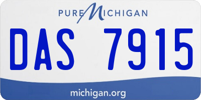 MI license plate DAS7915