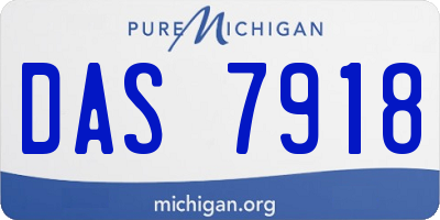 MI license plate DAS7918
