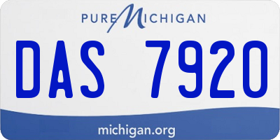 MI license plate DAS7920