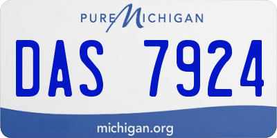 MI license plate DAS7924
