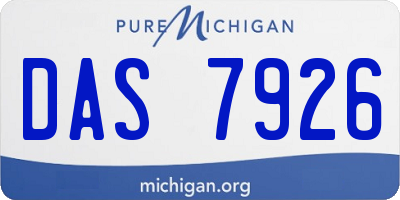 MI license plate DAS7926