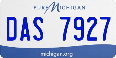 MI license plate DAS7927
