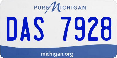 MI license plate DAS7928