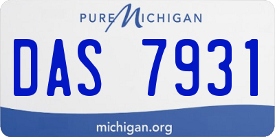 MI license plate DAS7931