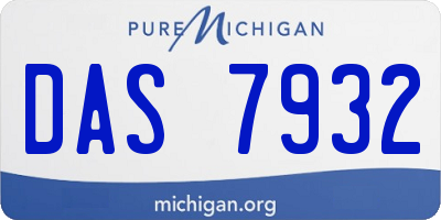 MI license plate DAS7932