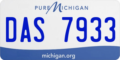 MI license plate DAS7933