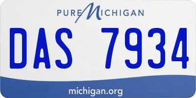 MI license plate DAS7934