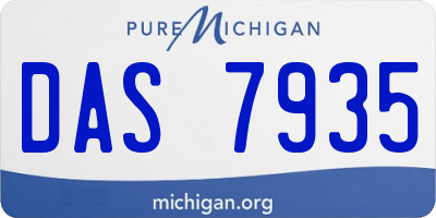 MI license plate DAS7935
