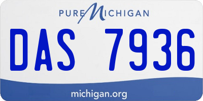 MI license plate DAS7936