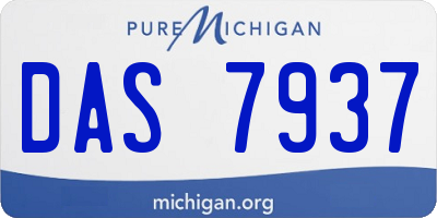 MI license plate DAS7937