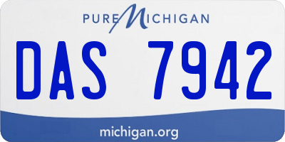 MI license plate DAS7942