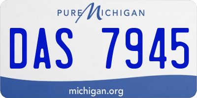 MI license plate DAS7945