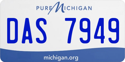 MI license plate DAS7949