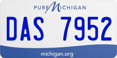 MI license plate DAS7952