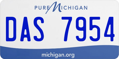 MI license plate DAS7954