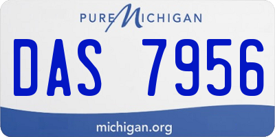 MI license plate DAS7956