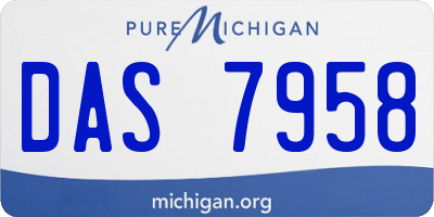 MI license plate DAS7958