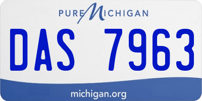 MI license plate DAS7963