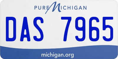 MI license plate DAS7965