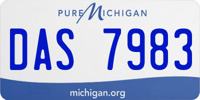 MI license plate DAS7983