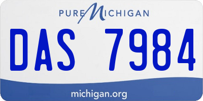 MI license plate DAS7984