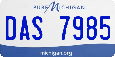 MI license plate DAS7985
