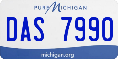 MI license plate DAS7990