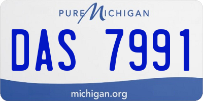MI license plate DAS7991