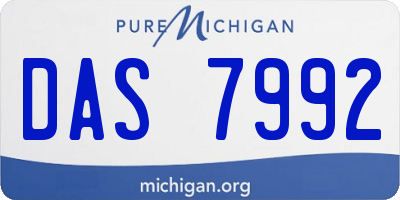 MI license plate DAS7992