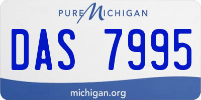 MI license plate DAS7995