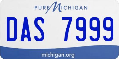 MI license plate DAS7999