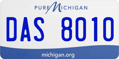 MI license plate DAS8010